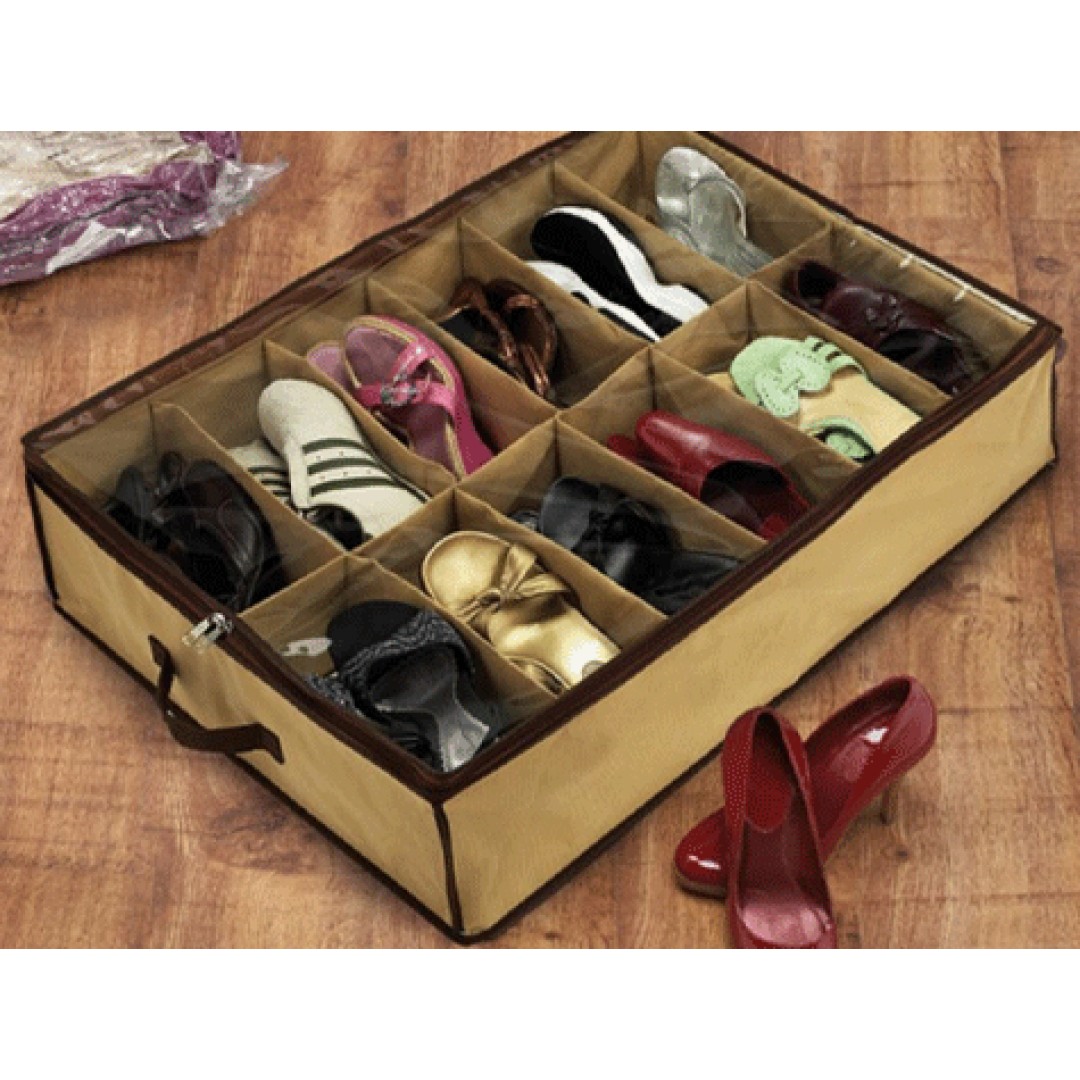 Ayakkabı Saklama Çantası 12 Bölmeli Shoes Under