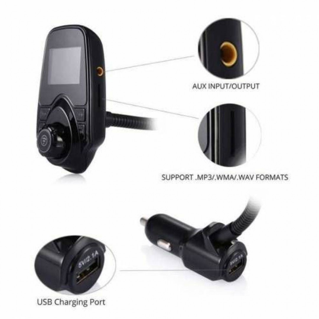 T10 Wifi Bluetooth Araç Kiti Fm Usb Giriş Transmitter