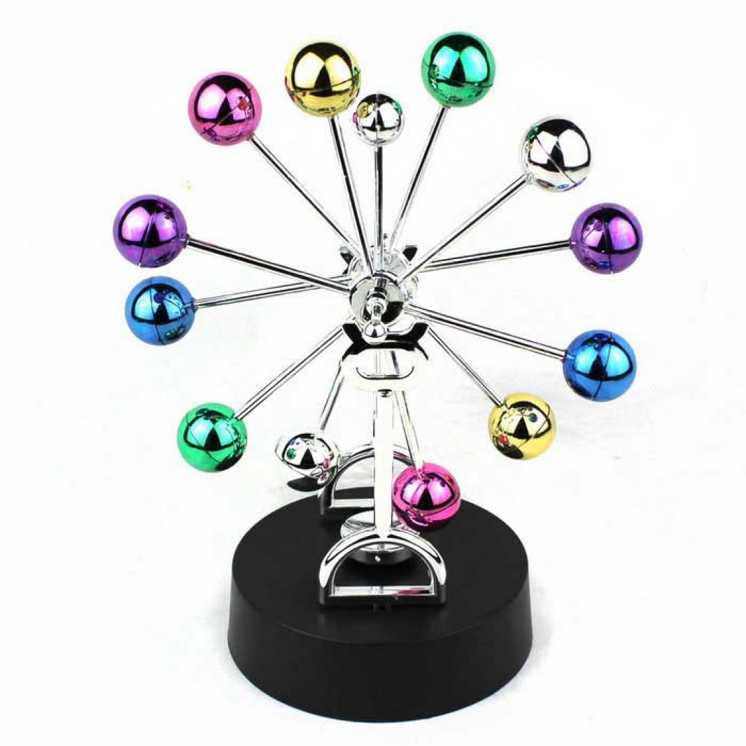 Masa Üstü Kinetik Dönen Renkli Stres Topları