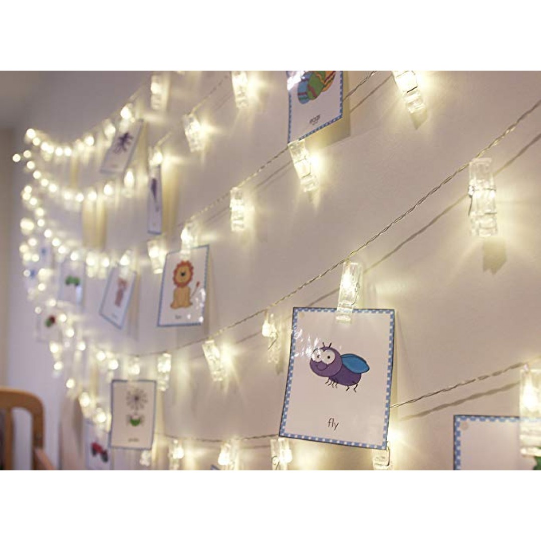 10'lu Led Işıklı Fotoğraf Mandalları