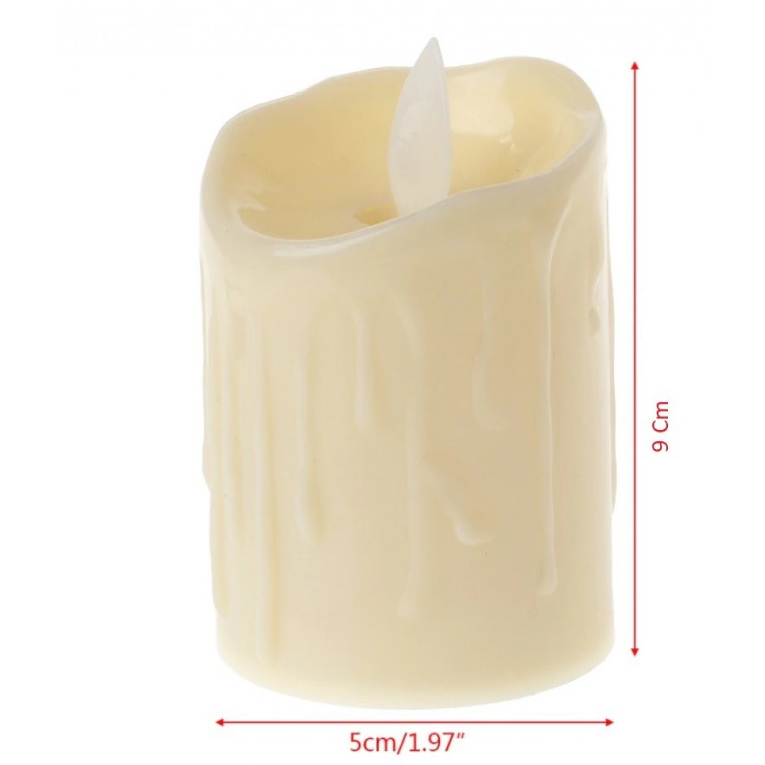 Alevli Led Mum Hareketli Alev Görünümlü Dekoratif Mum - 9cm