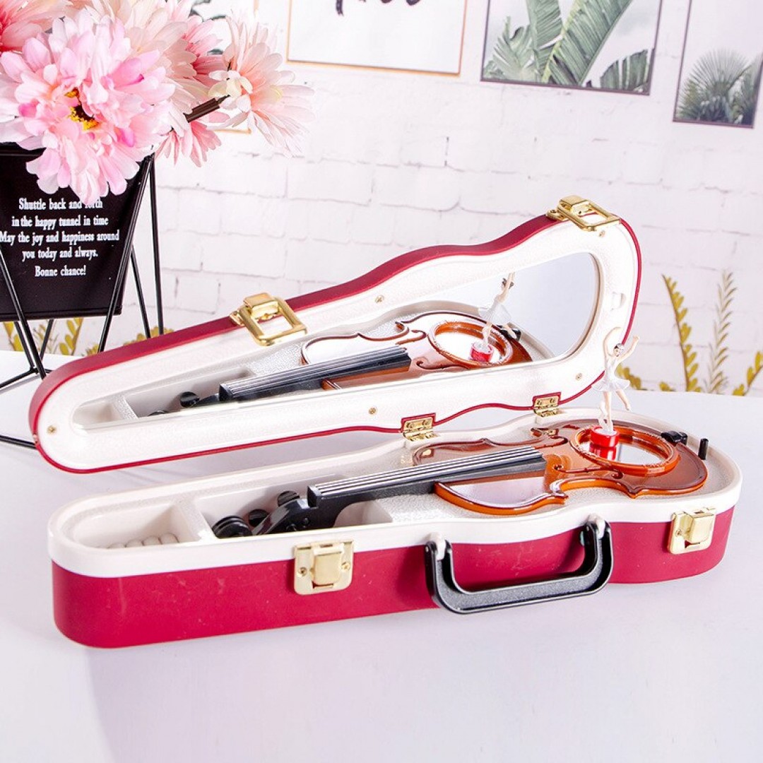 Keman Tasarımlı  Balerinli  Müzik Kutusu (büyük)