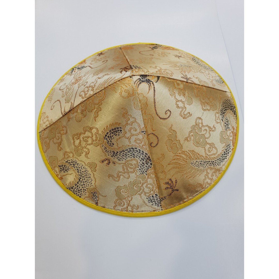 Sarı Renk Saten Kumaş Kaplama Vietnam Şapkası