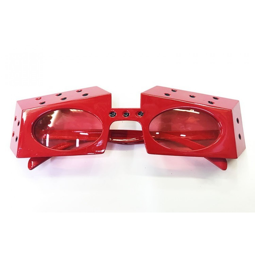 Kırmızı Renk Zar Şekilli Yılbaşı Parti Gözlüğü