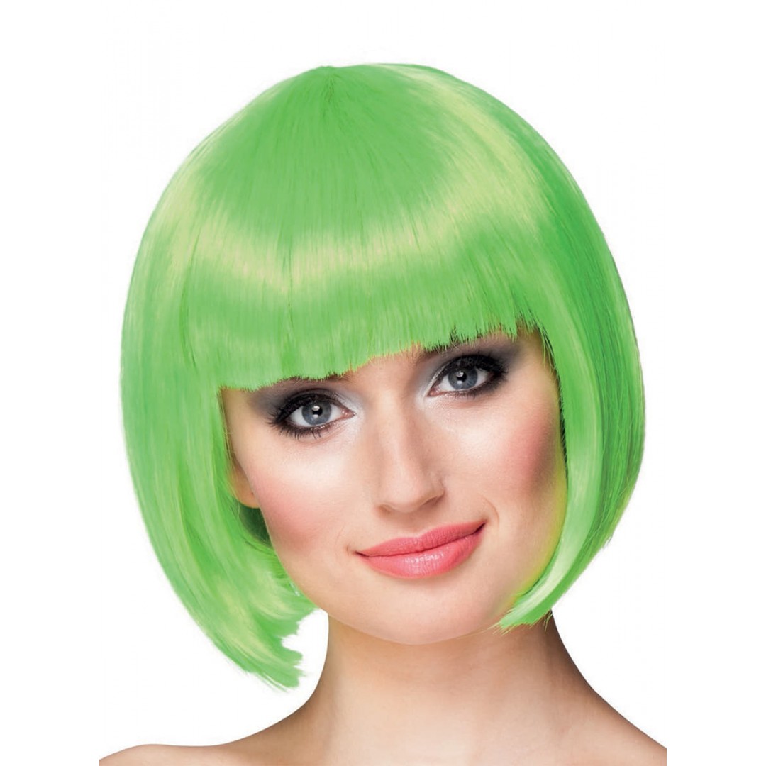 Yeşil Parti Peruğu Kısa Küt Saç