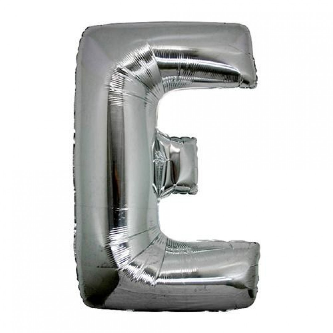 E Harf Folyo Balon Gümüş Renk  40 İnç