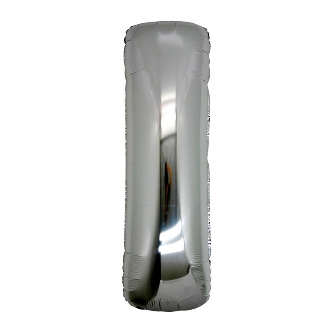 I Harf Folyo Balon Gümüş Renk  40 İnç