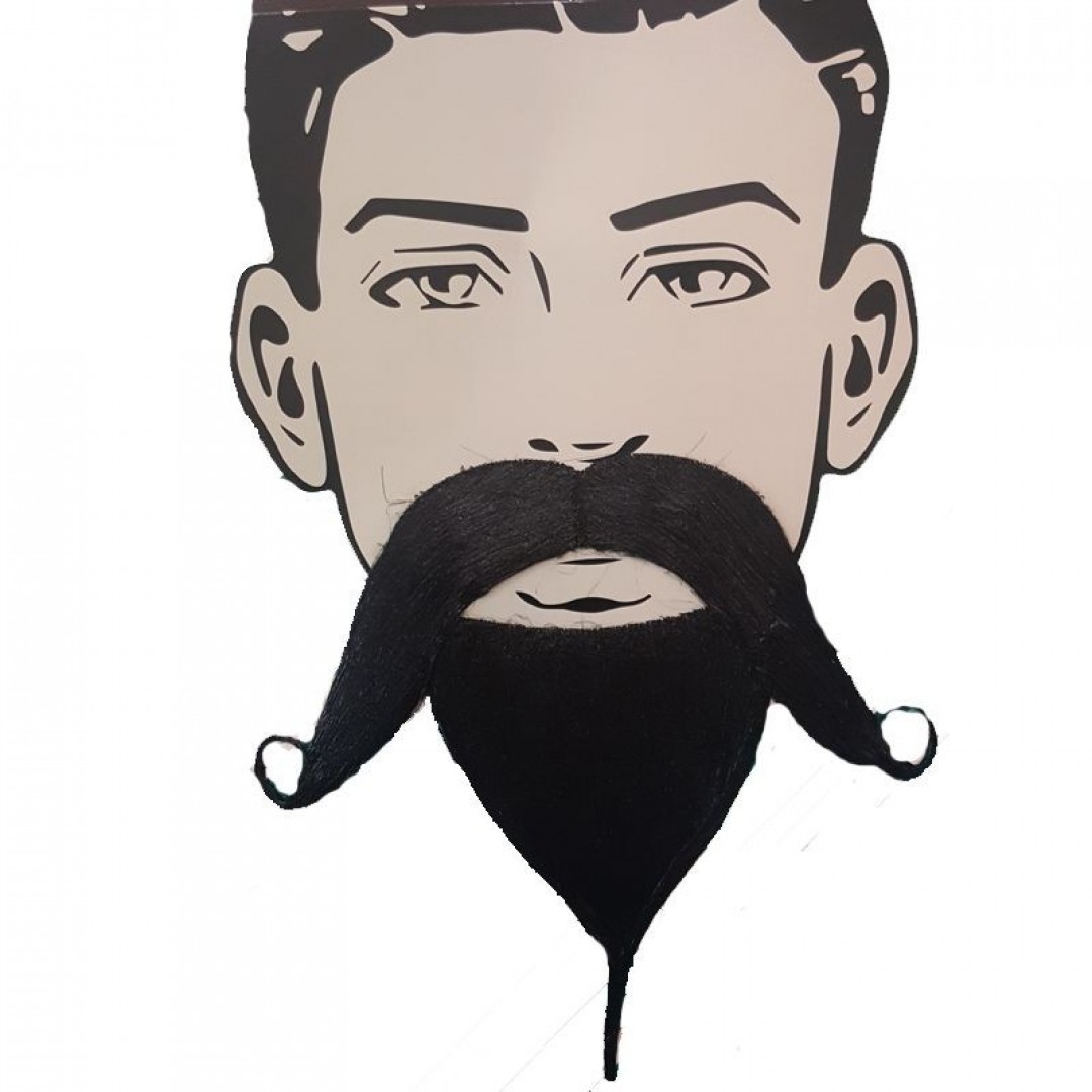 Siyah Renk Filozof Takma Sakal Ve Bıyık Seti