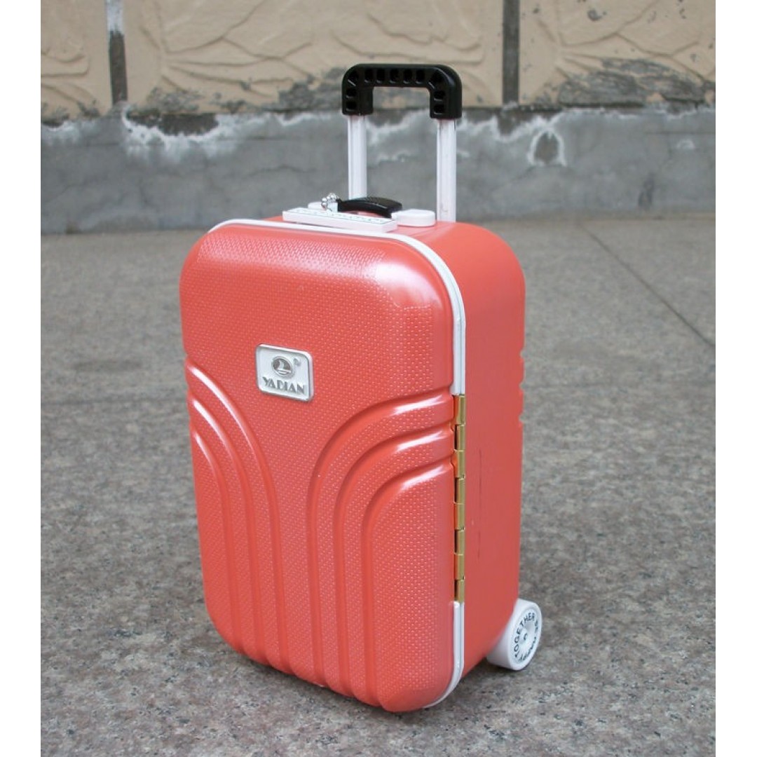 Bavul Şeklinde Kurmalı Takı Saklama Balerinli Müzik Kutusu (kırmızı)