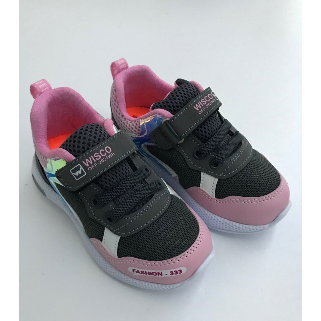 Wisco Işıklı Taban Pembe-siyah Çocuk Ayakkabı Ka-016