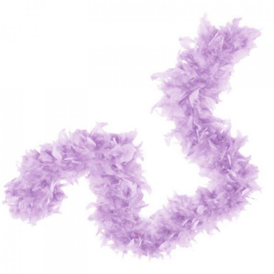 Lila Renk Kabarık Tüylü Otriş Boa Dekorasyon Tüy 180 Cm