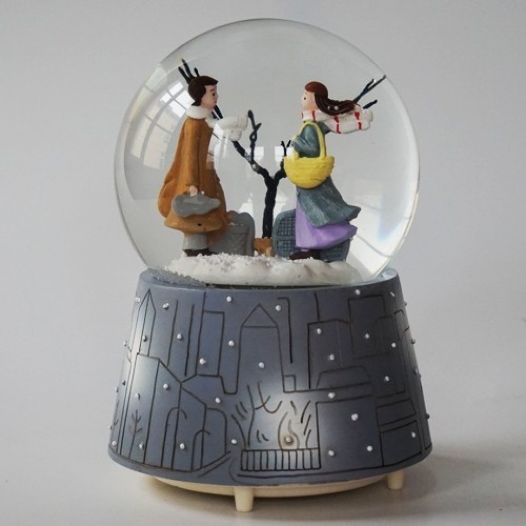 Kış Masalı Sevgili Kar Küresi Kurmalı (büyük Boy)