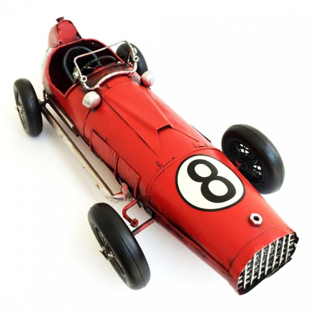 Nostaljik Vintage Tarz Dekoratif Metal Formula Araba