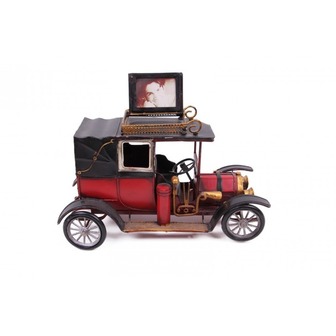 Nostaljik Ford Classic Coupe Çerçeveli Dekoratif Metal Araba