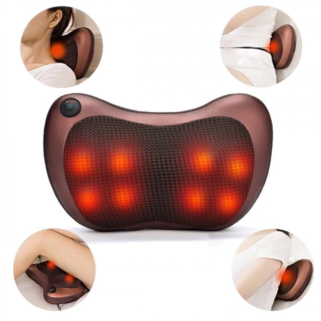 Çift Motorlu Titreşimli 8 Toplu Yoğurmalı Isıtmalı Bel  Boyun Ayak Sırt Omuz Masaj Aleti