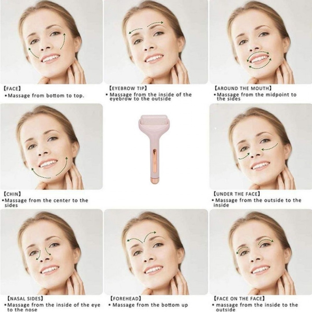 Ice Roller Buz Silindiri Terapi Etkili Yüz Derma Masaj Ve Cilt Soğutma Bakım Aleti