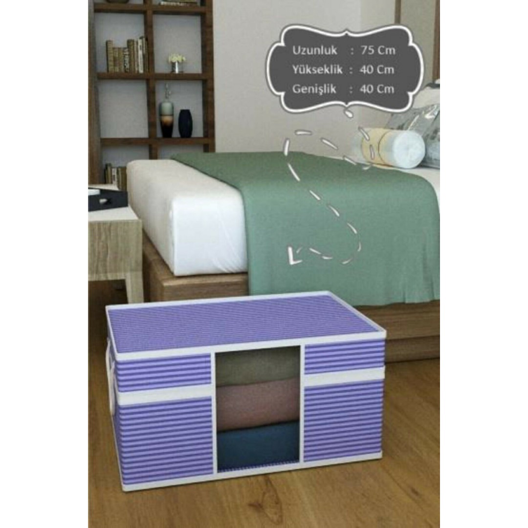 5 Adet Pencereli Hurç Mega Boy Çok Amaçlı Düzenleyici 40x40x75 Cm 0256