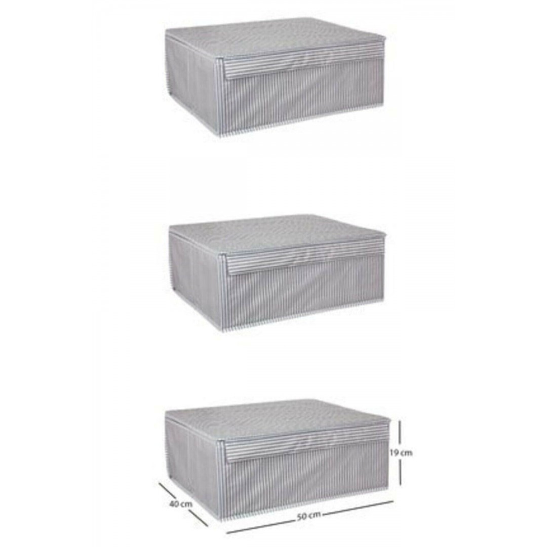 Baza Altı Boy Çok Amaçlı Düzenleyici Kutu Organizer Cırt Cırtlı Hurç 19cm X 40cm X 50cm (5 Adet)