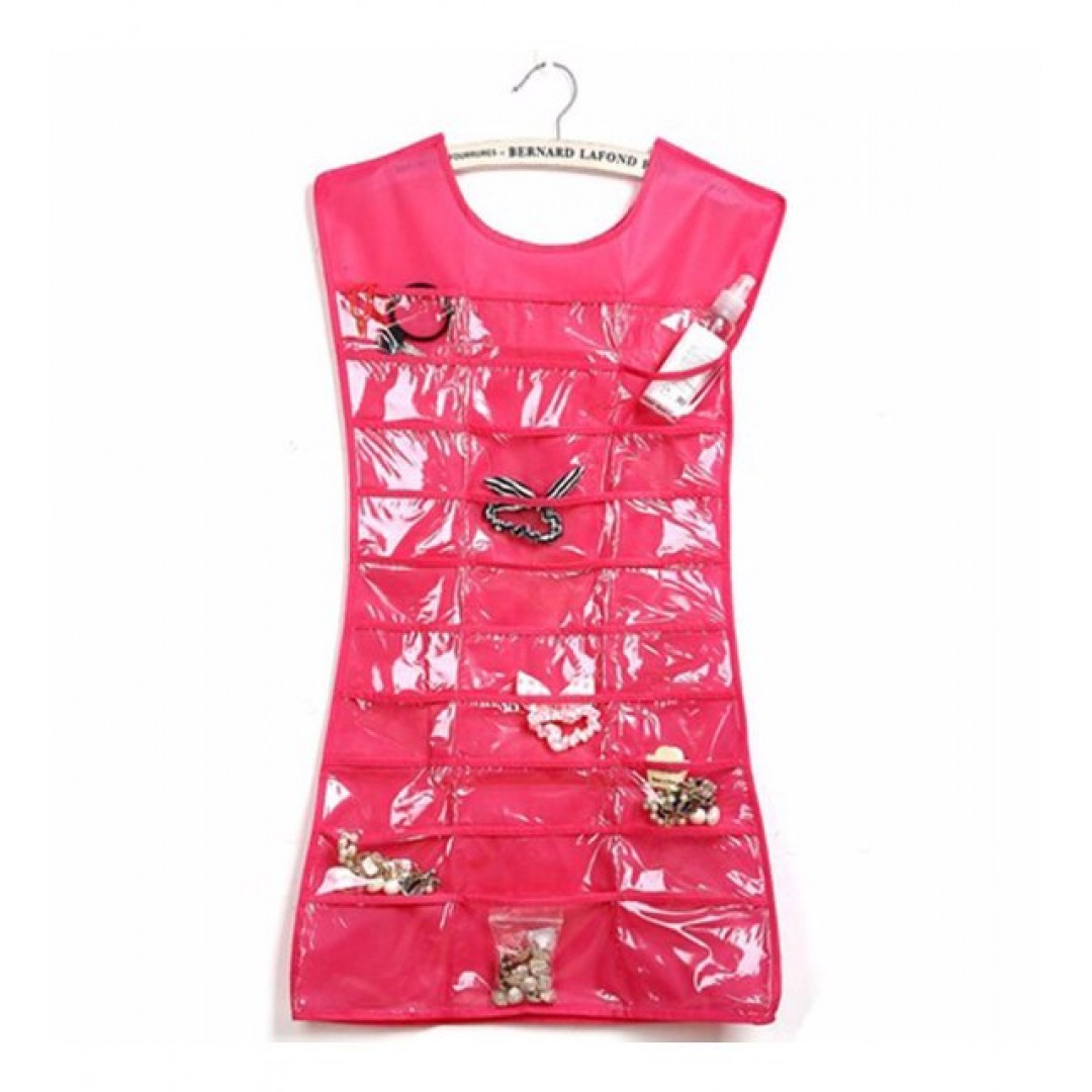 Çift Traflı Elbise Şeklinde Takı Organizeri (pembe)