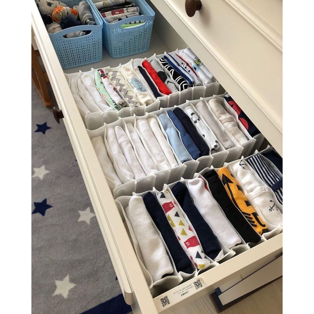 8 Bölmeli Dolap Ve Çekmece Içi Düzenleyici Akordiyon Organizer (6 Adet)