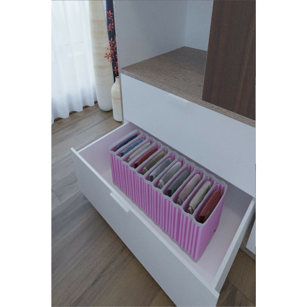 11 Bölmeli Dolap Ve Çekmece Içi Düzenleyici Akordiyon Organizer (1 Adet) Large 0517