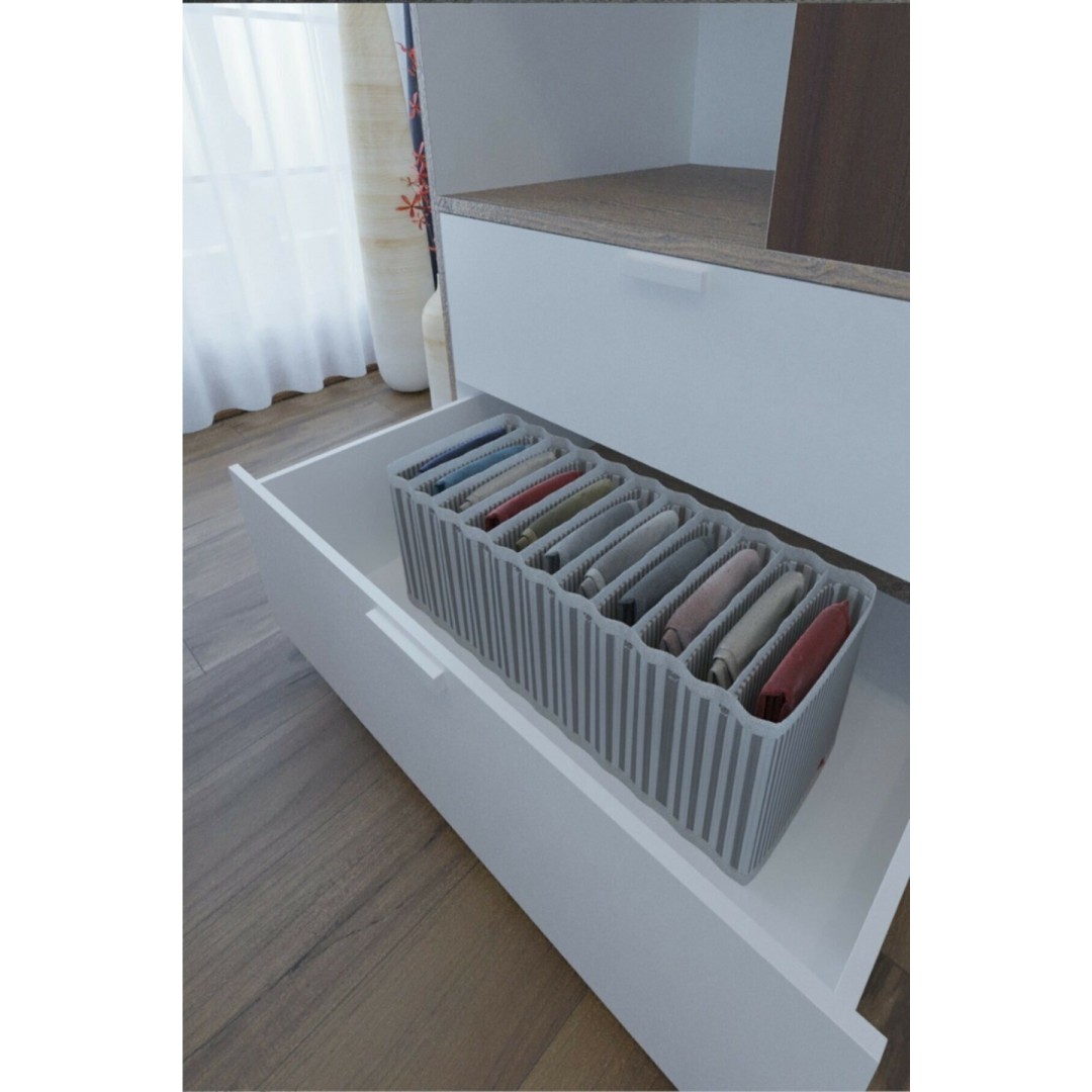 11 Bölmeli Dolap Ve Çekmece Içi Düzenleyici Akordiyon Organizer (6 Adet) Large 0517