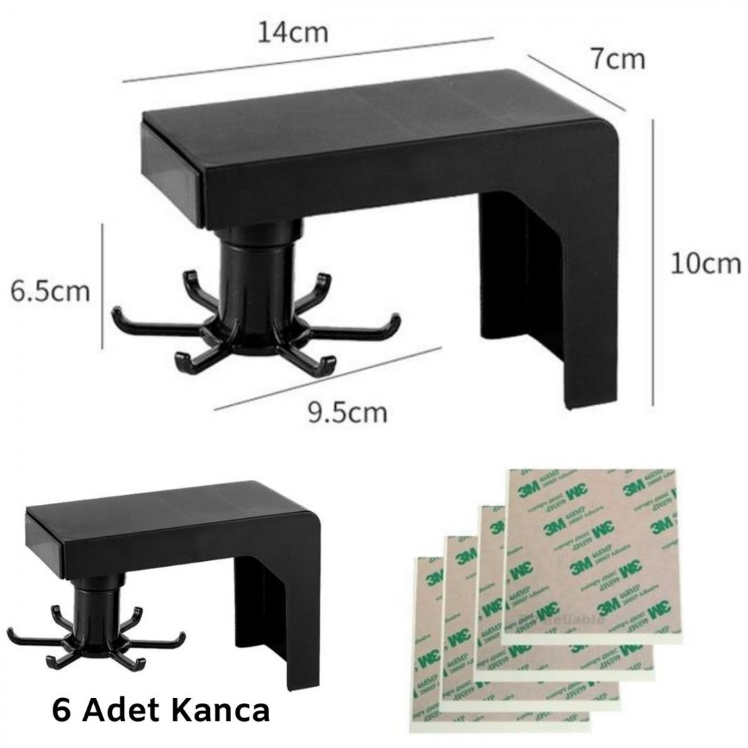Multi Çok Amaçlı Kolay Temizlenen  Mutfak Banyo Takı Duvar Askılık Aparatı