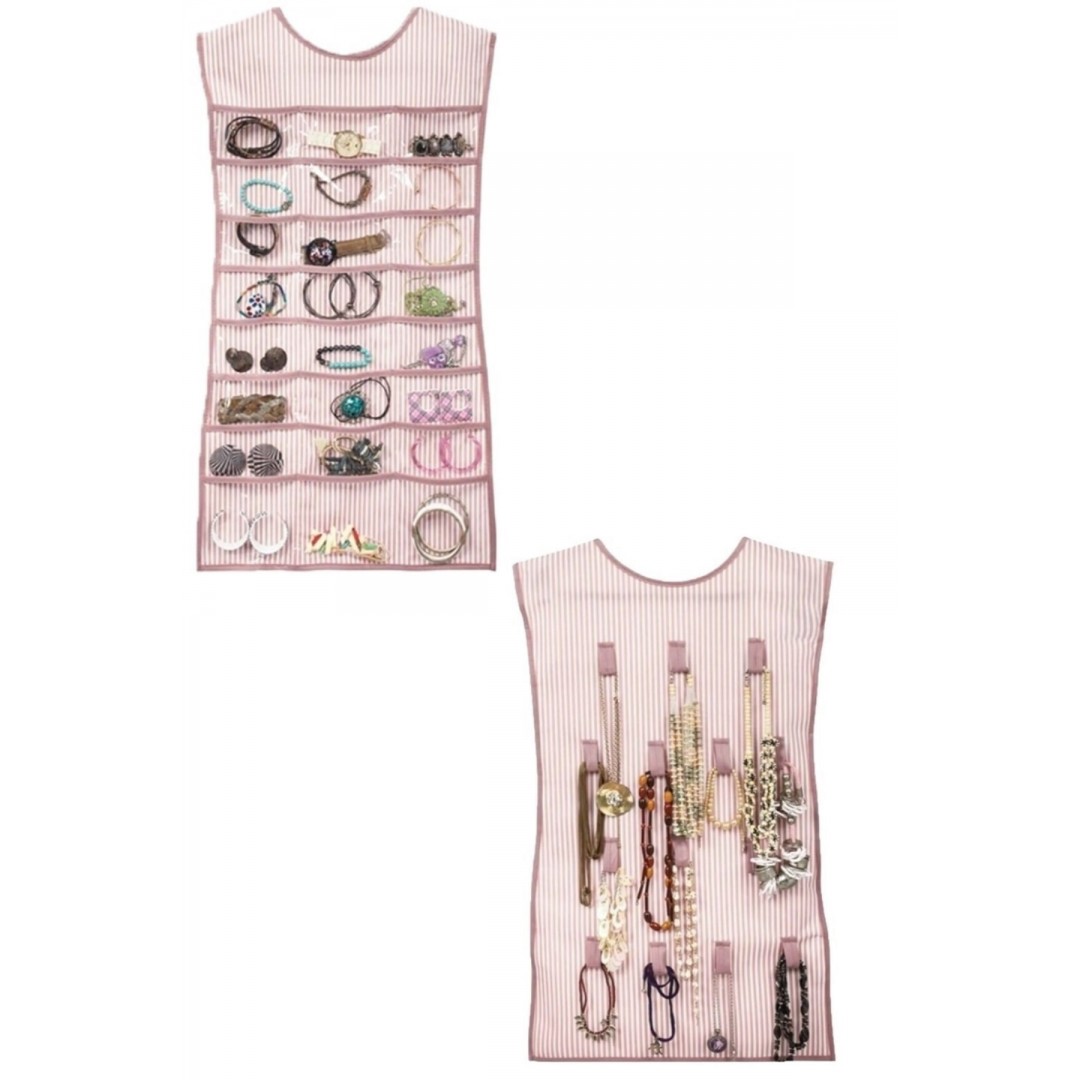 Pratik Elbise Şeklinde Takı Düzenleyici İki Taraflı Mücevherler Ve Takılar İçin Takı Organizer