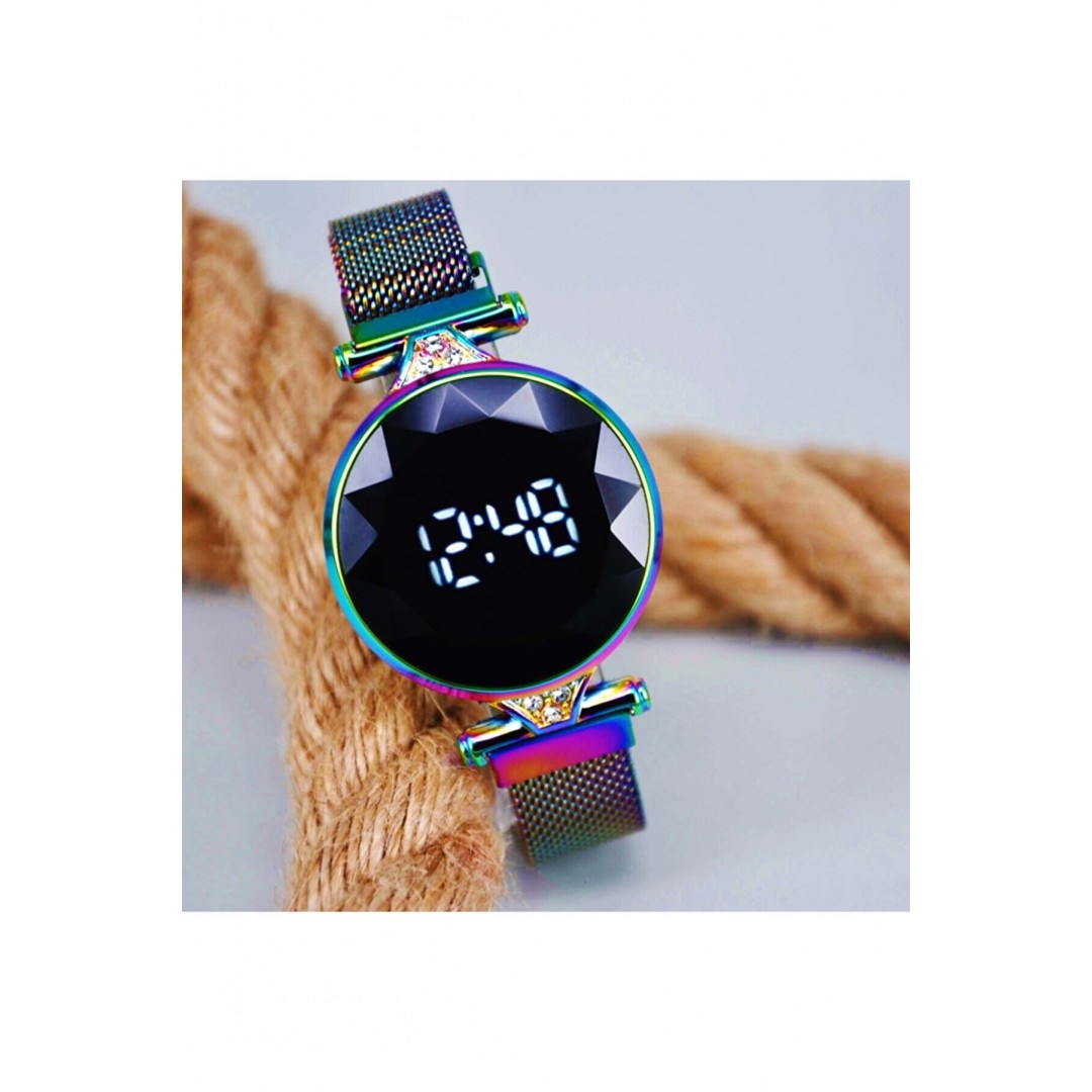 Monaliza Dokunmatik Led Ekran Mıknatıslı Kordon Bayan Kol Saati (kutulu)