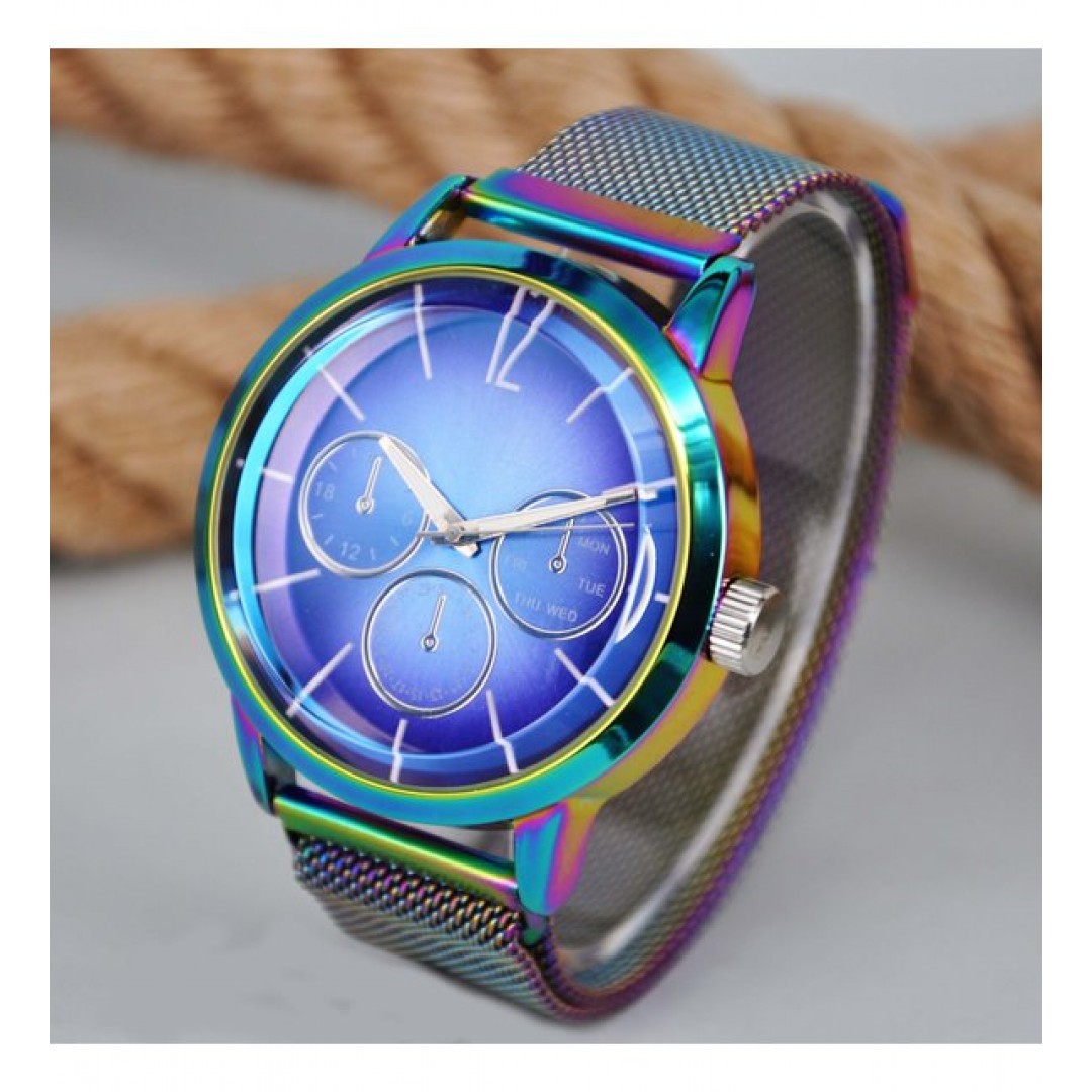 City Watch Hasır Mıknatıslı Kordon Analog Erkek Kol Saati(kutulu)