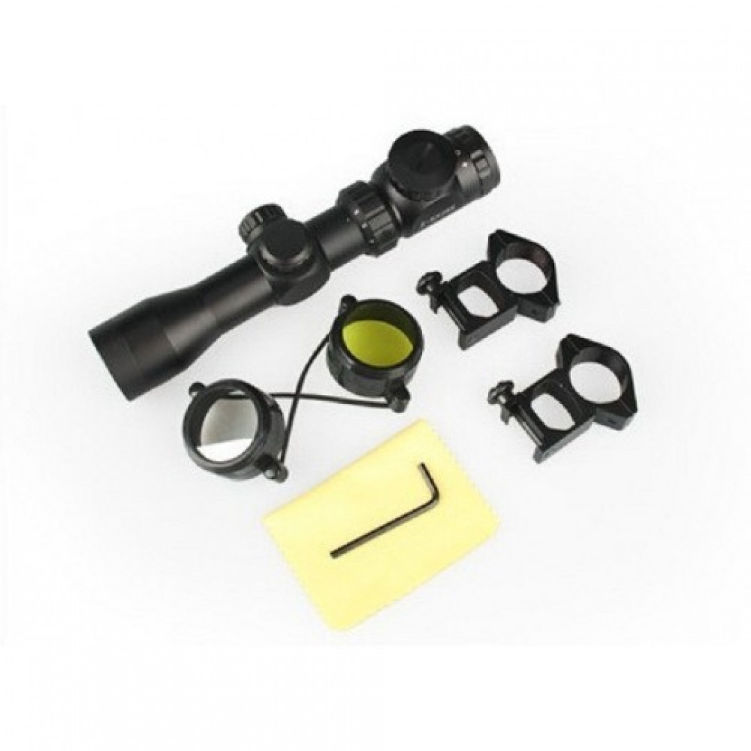 26x28  Zoomlu Av Tüfeği Dürbünü Tüfek Hedef Çizgili Çıft Işıklı
