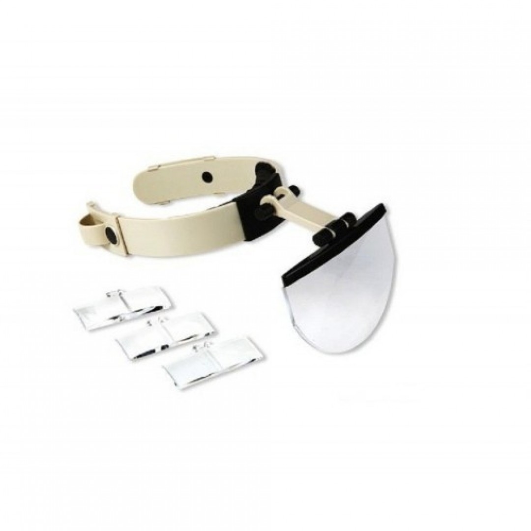 Şapka Tip Kask Büyüteç, 4 Farklı Büyütme Lensli Büyüteç