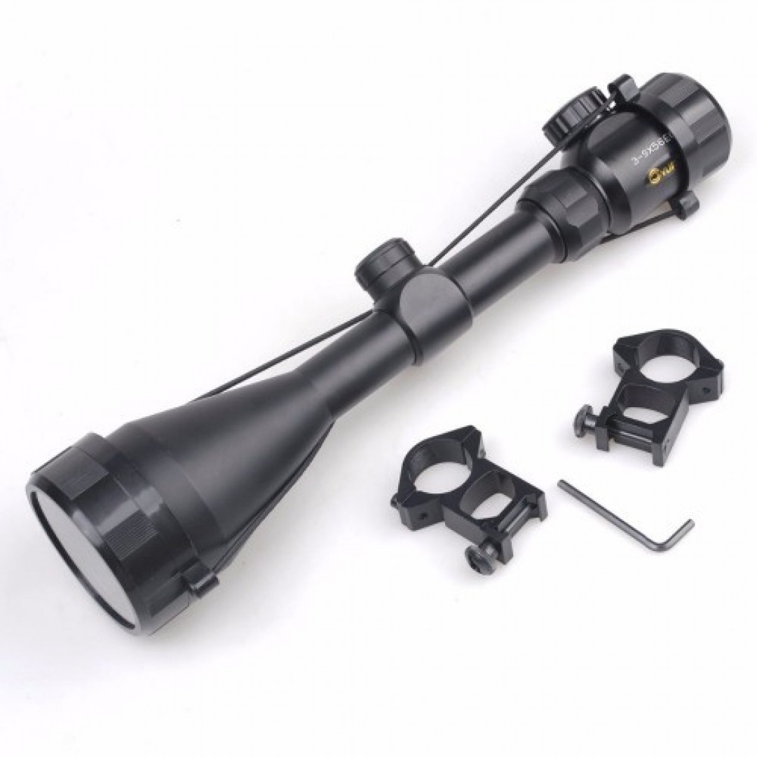 39x56eg Tüfek Dürbünü Çift Işık Kırmızı,yeşil Kaynaklı Zoomlu