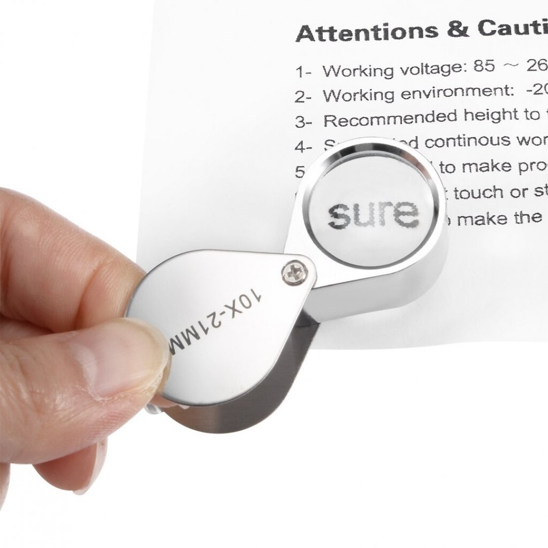 10x21 Full Çelik Kaplı Büyüteç (lüp)