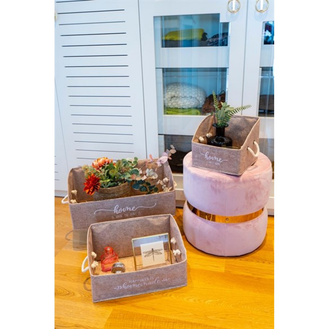 Keçe Raf Organizer Mini Boy Kutu Düzenleyici 23x22x18 Cm - 03747