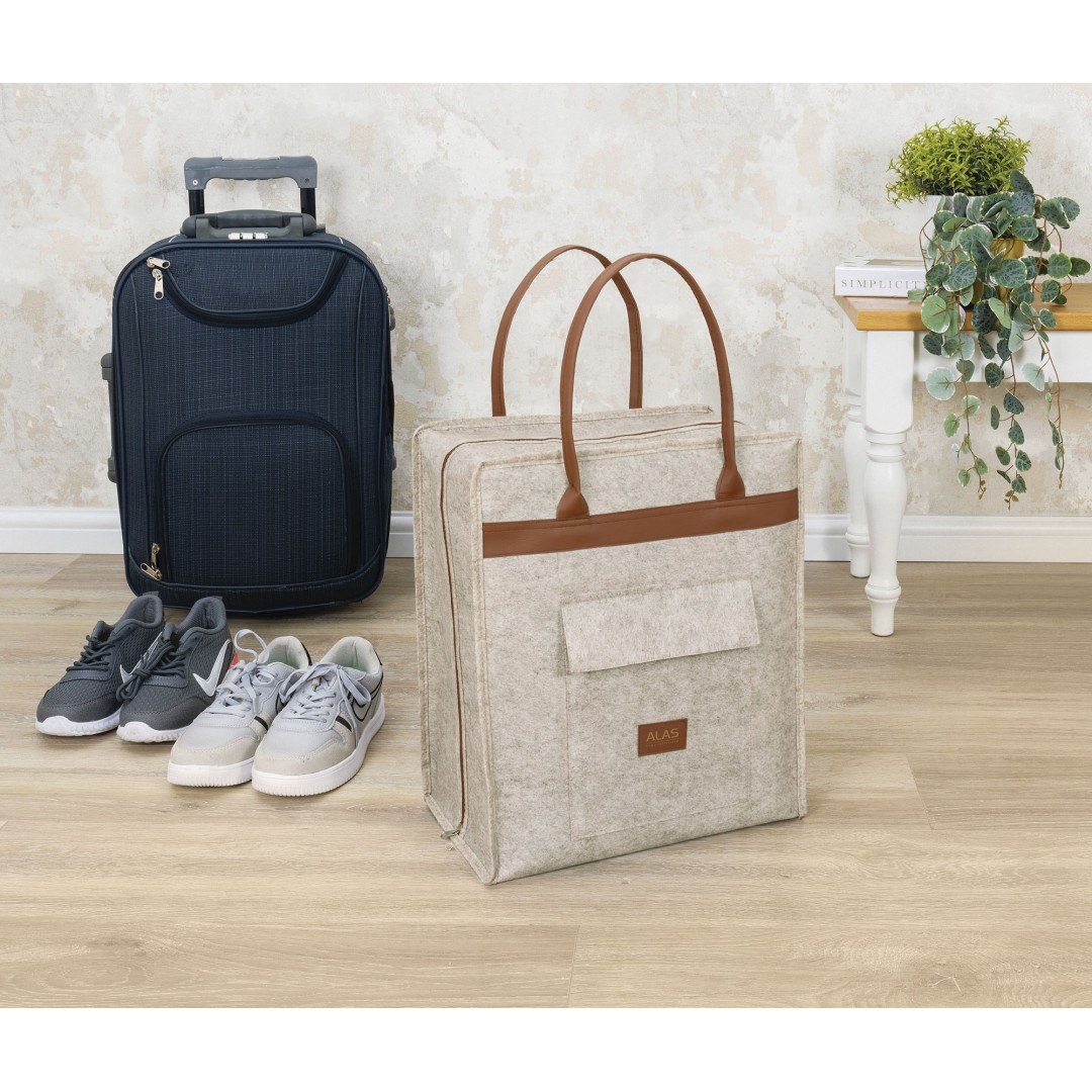 Deri Kulplu Ayakkabı Seyahat Çantası 04263