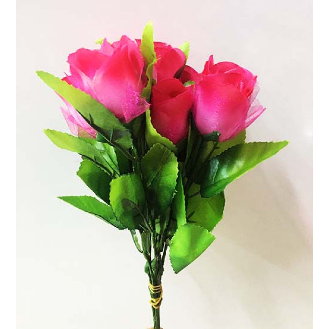 Yapay Plastik Gül 6 Adet 26 Cm