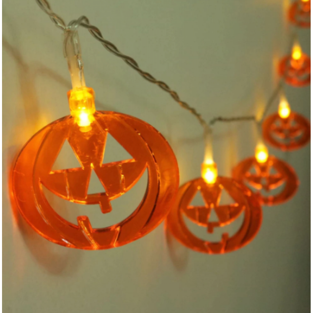 Led Işıklı 10 Lu Kabak Şekilli Parti Süsleme 2 Metre