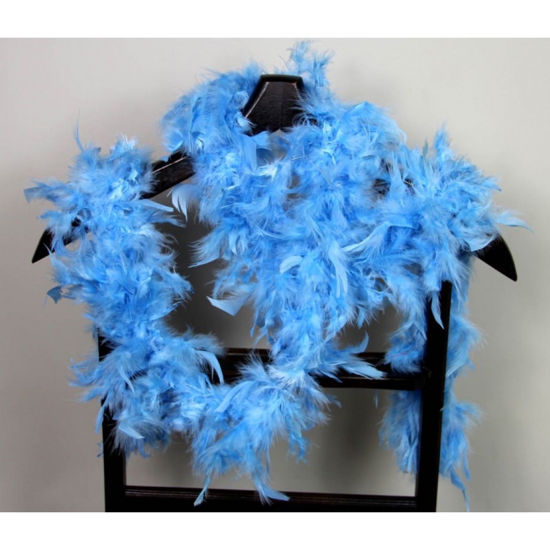 Açık Mavi Otriş Boa Tüy