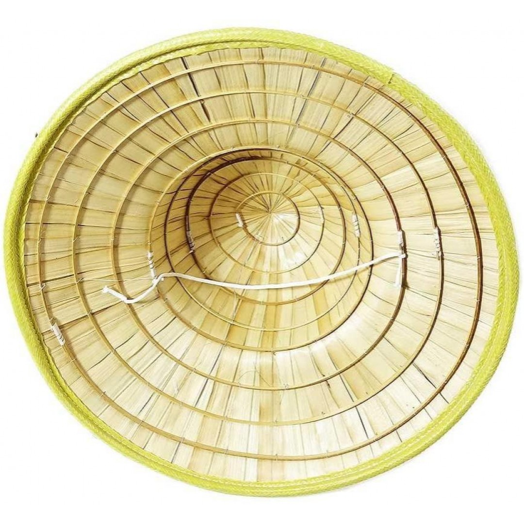 Naturel Renk Hasır Malzeme Bali Şapkası 42x35 Cm