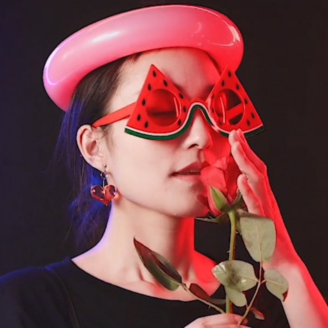 Hawaii Konsept Karpuz Temalı Parti Gözlüğü 17x8 Cm